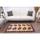 1970s Vintage Turkish Oushak Handmade Wool Cotton Orange Area Rug 102x155