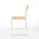 Suite de 4 chaises en osier et chrome
