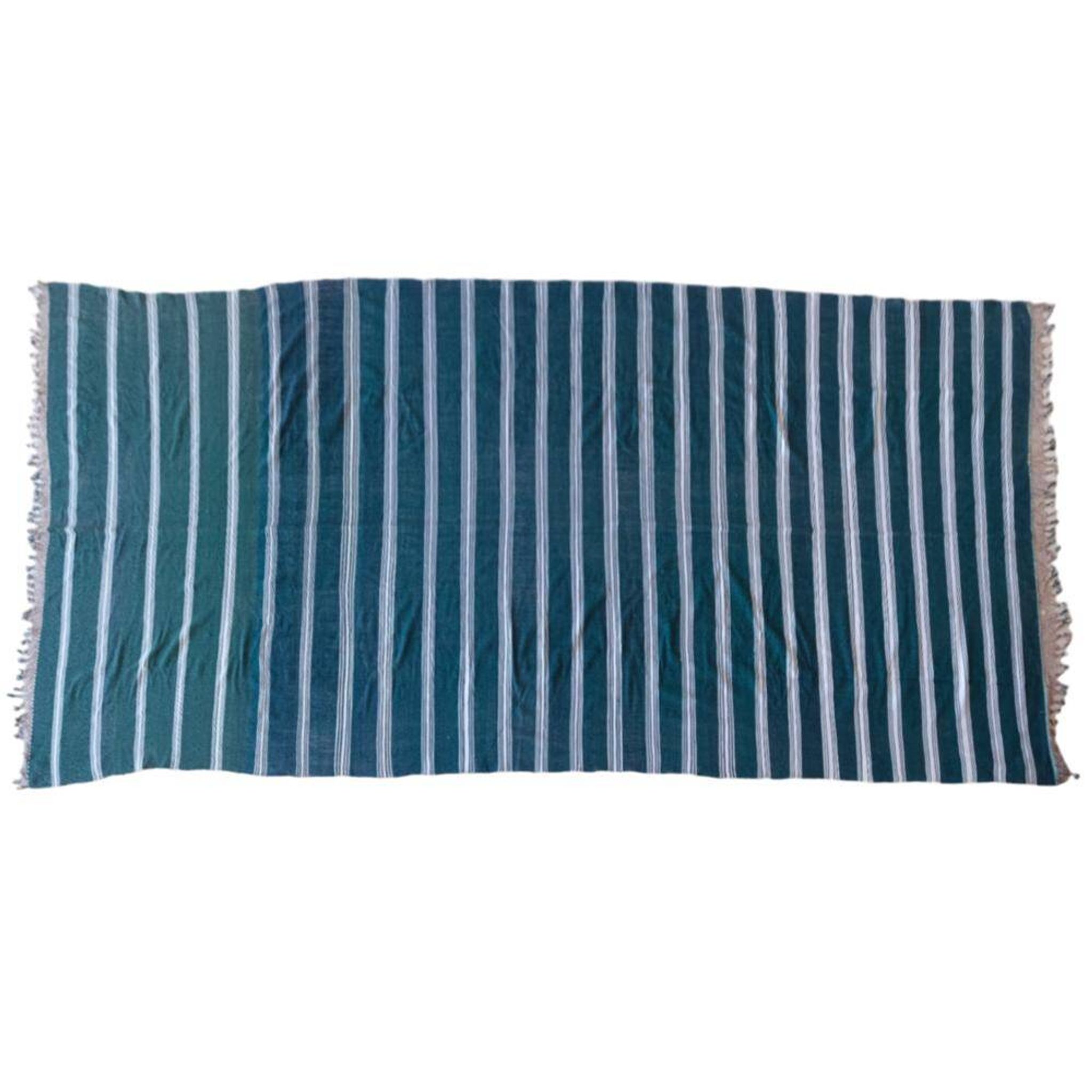 couverture berbère haik à rayure - 187 x 368 cm