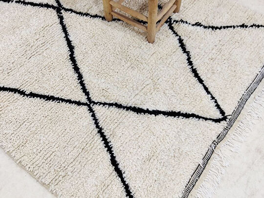 251x143cm Moroccan Berbere Carpet Beni Ourain