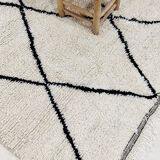 251x143cm Moroccan Berbere Carpet Beni Ourain