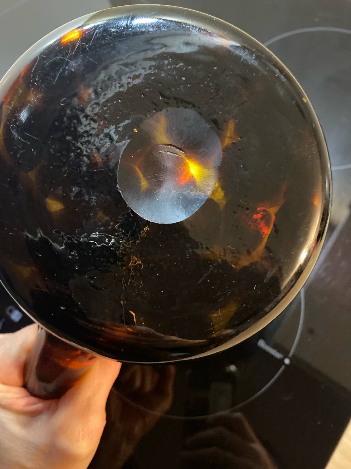 Blown glass carafe from the 60s