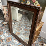 Carved beveled mirror