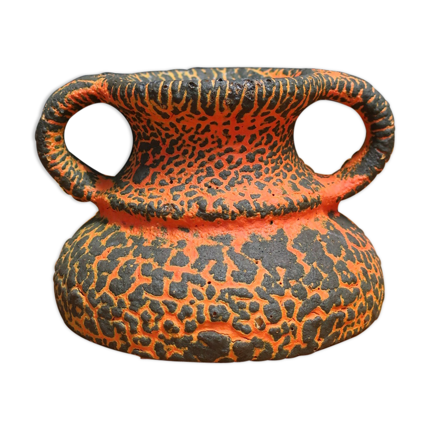 60s type fat lava amphora vase