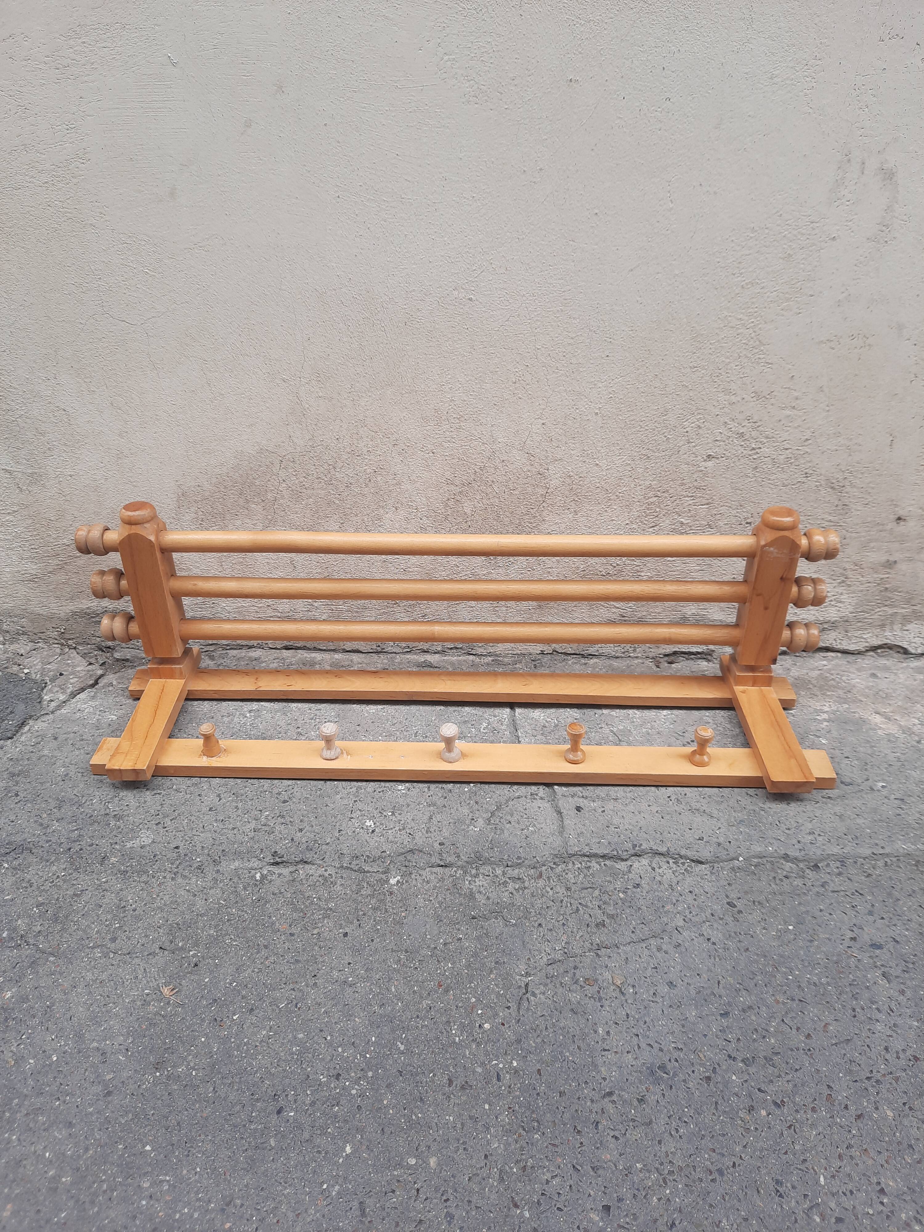 Wooden coat rack
