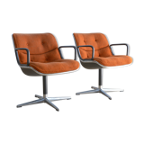 Pair of chairs by Charles Pollock, 1st edition, Edition Knoll