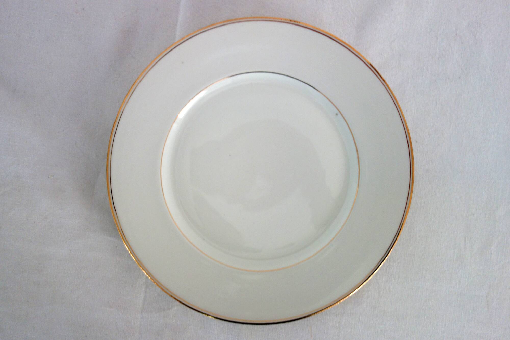 Set of 24 Limoges porcelain dinner plates