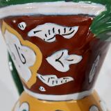 Polychrome vase in glazed earthenware, Nabeul – 1920