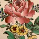 Fruit basket in fine polychrome earthenware KG Lunéville, 1900