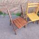 4 chaises pliable en bois teck vintage
