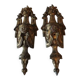 Pair of decorative bronze items from the 19th century.