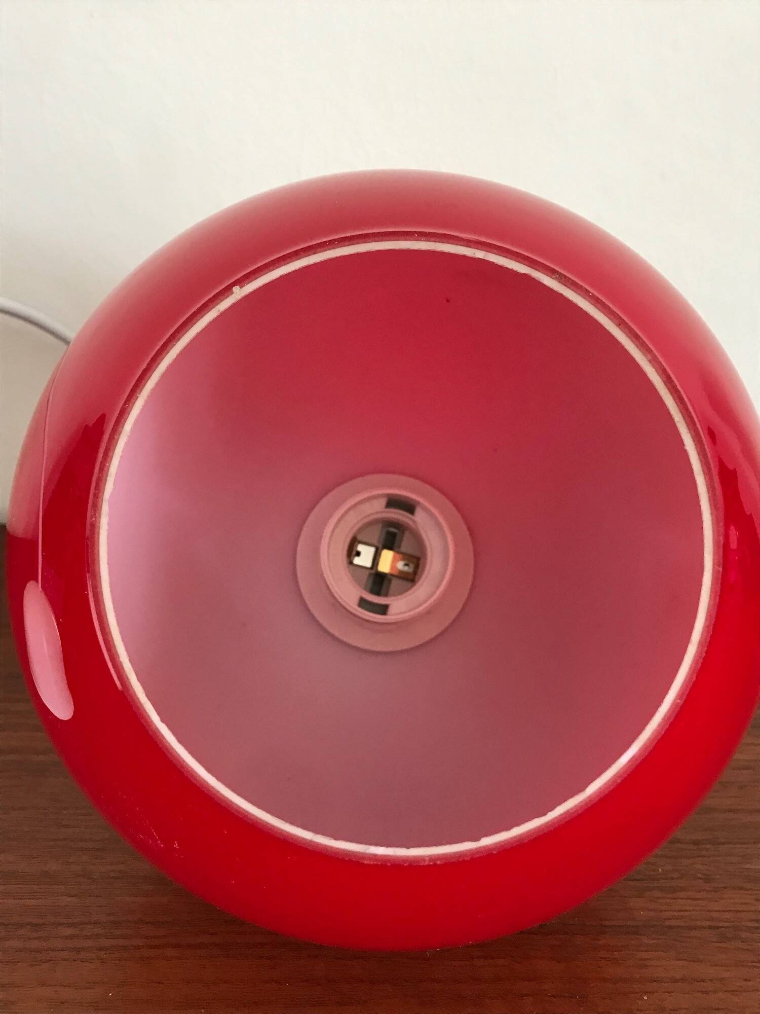 Vintage glass pendant light from the 70s