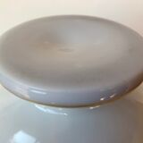 Ancient opaline vase Napoleon III gilding floral Fuchsia pattern