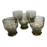 5 verres couleur verre fumé