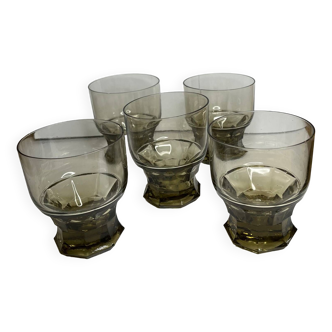 5 smoked glass colored glasses