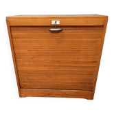 Vintage design low filing cabinet with curtain from the 50s/60s.