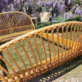 Rattan bed 110x180 cm