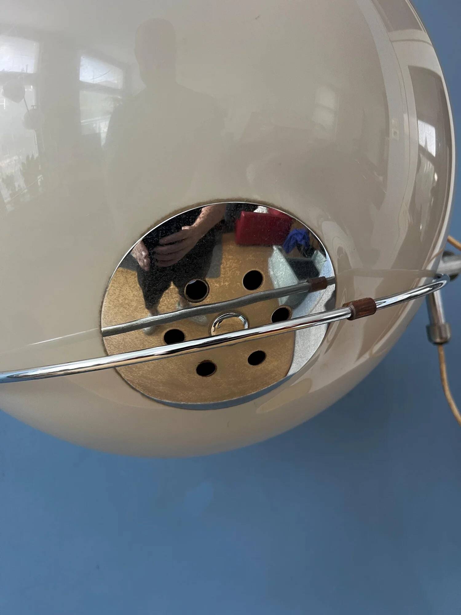 Mid-century space age mushroom arc floor lamp by GEPO