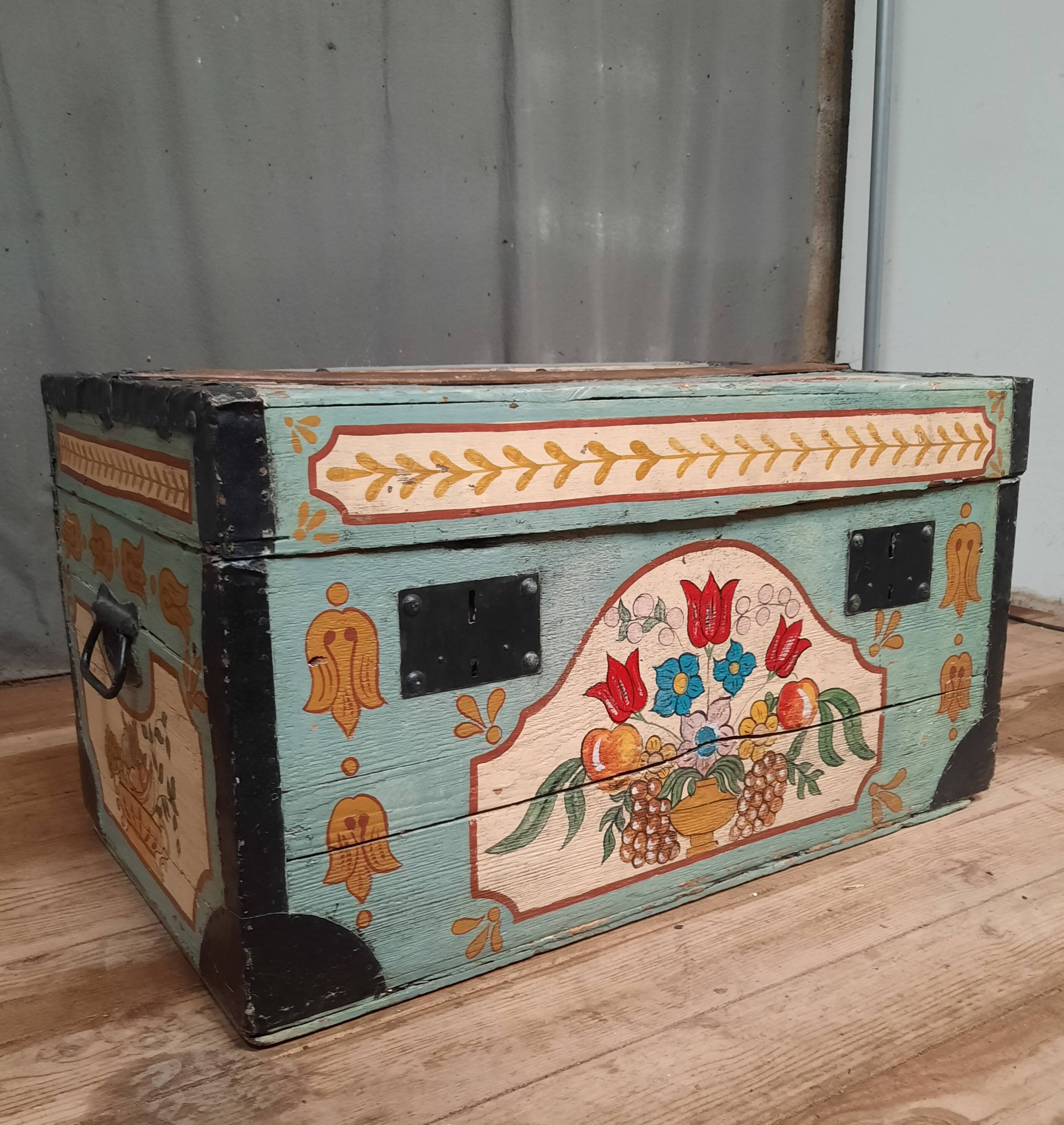 Norman painted chest