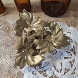 Brass flower candle holder