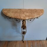 Steel and marble console