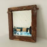 Antique solid wood mirror early 20th century 26*22