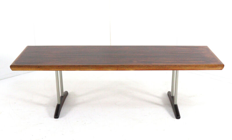 Rosewood / walnut coffee table 'Drachten' - mid century modern