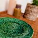 Set of 4 dessert plates in earthenware with vine leaves Gien