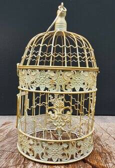 Classic roung wrought iron bird cage small