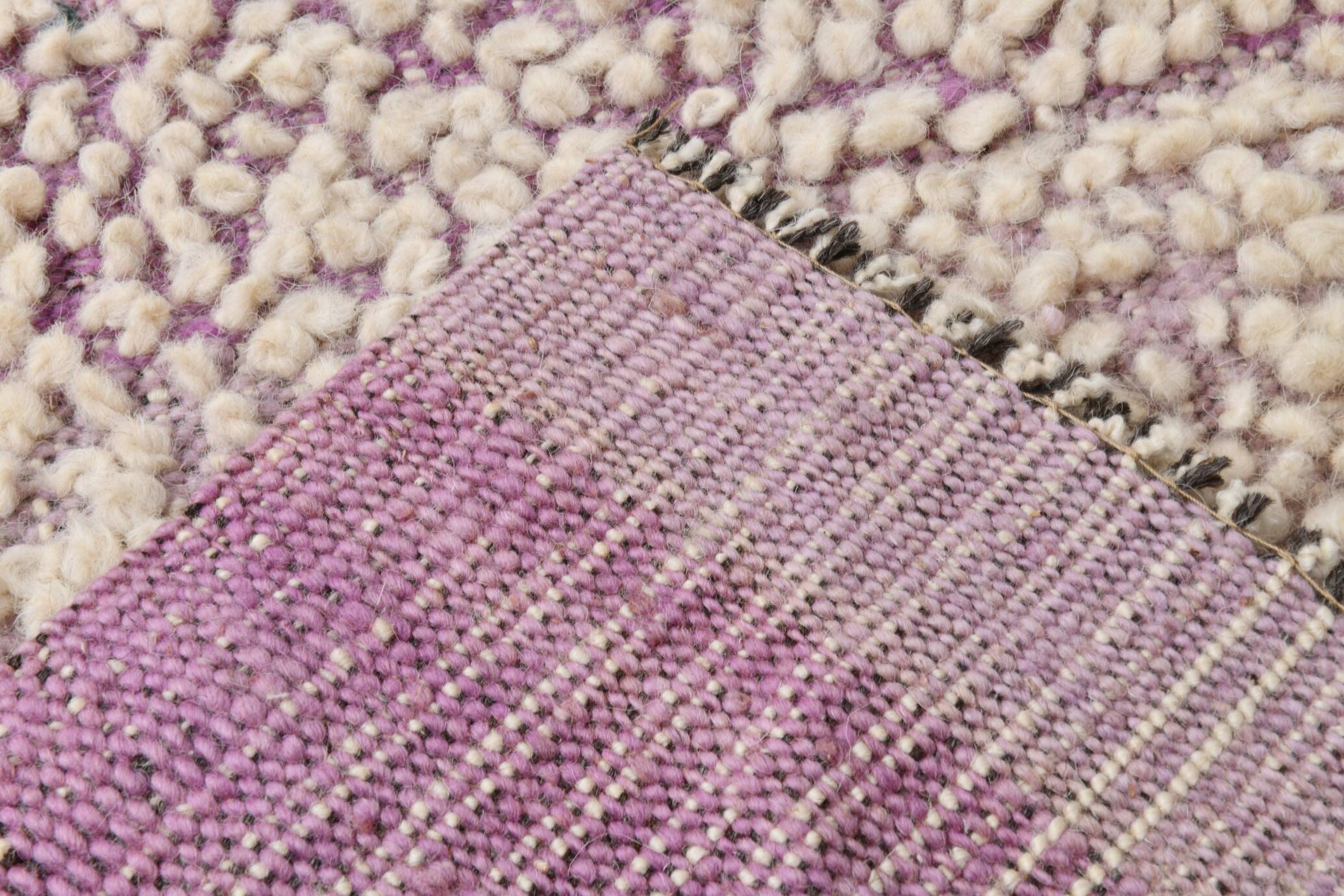 Tapis Kilim rose et beige 2x6, 68x178 cm