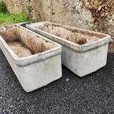 Pair of vintage 1970 Eternit planters attributed to Willy Guhl