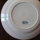 A set of 4 flat plates Terre de fer mismatched blue