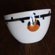 Cups Marylou Digoin Sarreguemines Barcarolle Badonviller orange black art