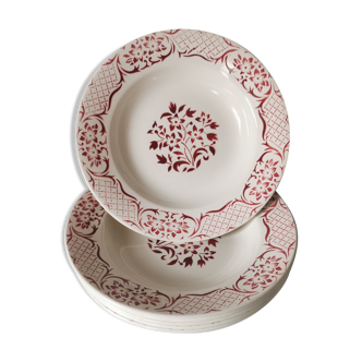 Set of 6 hollow plates Versailles
