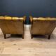 Set of 2 leather club chairs