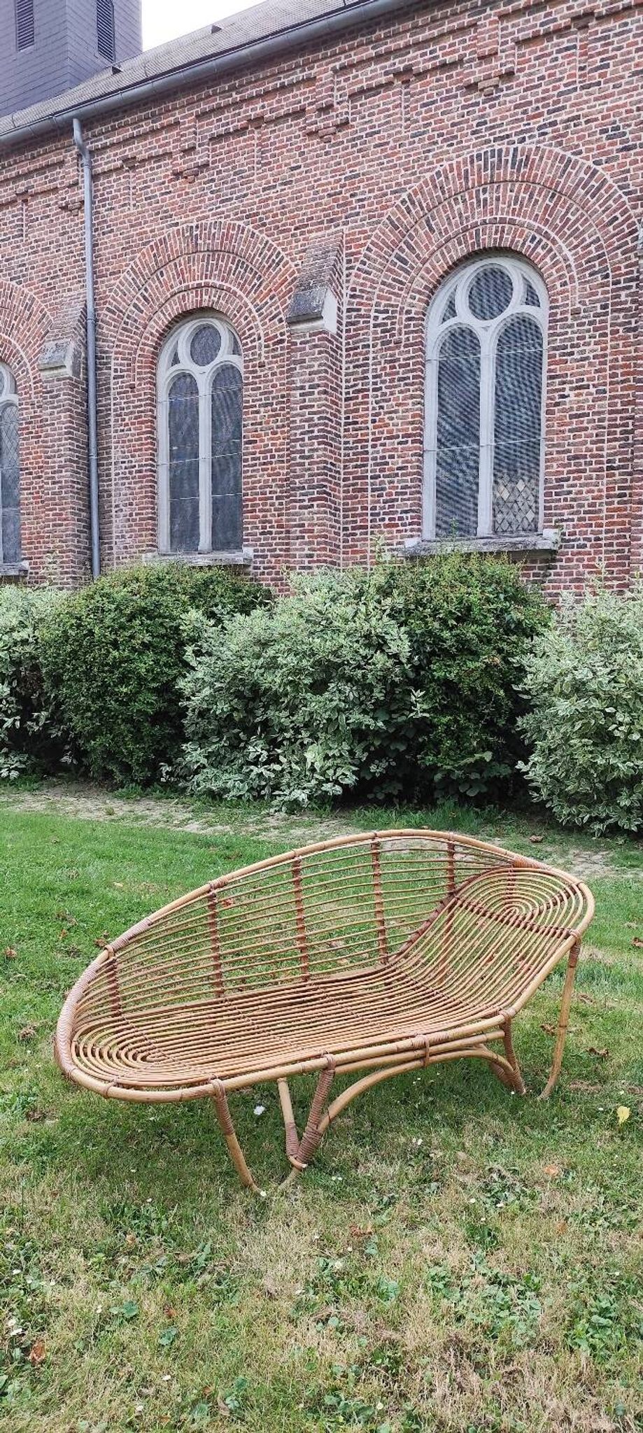 Méridienne en rotin