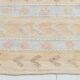 Soft Beige & Mustard Yellow Striped Wool Kilim Rug, 155x396