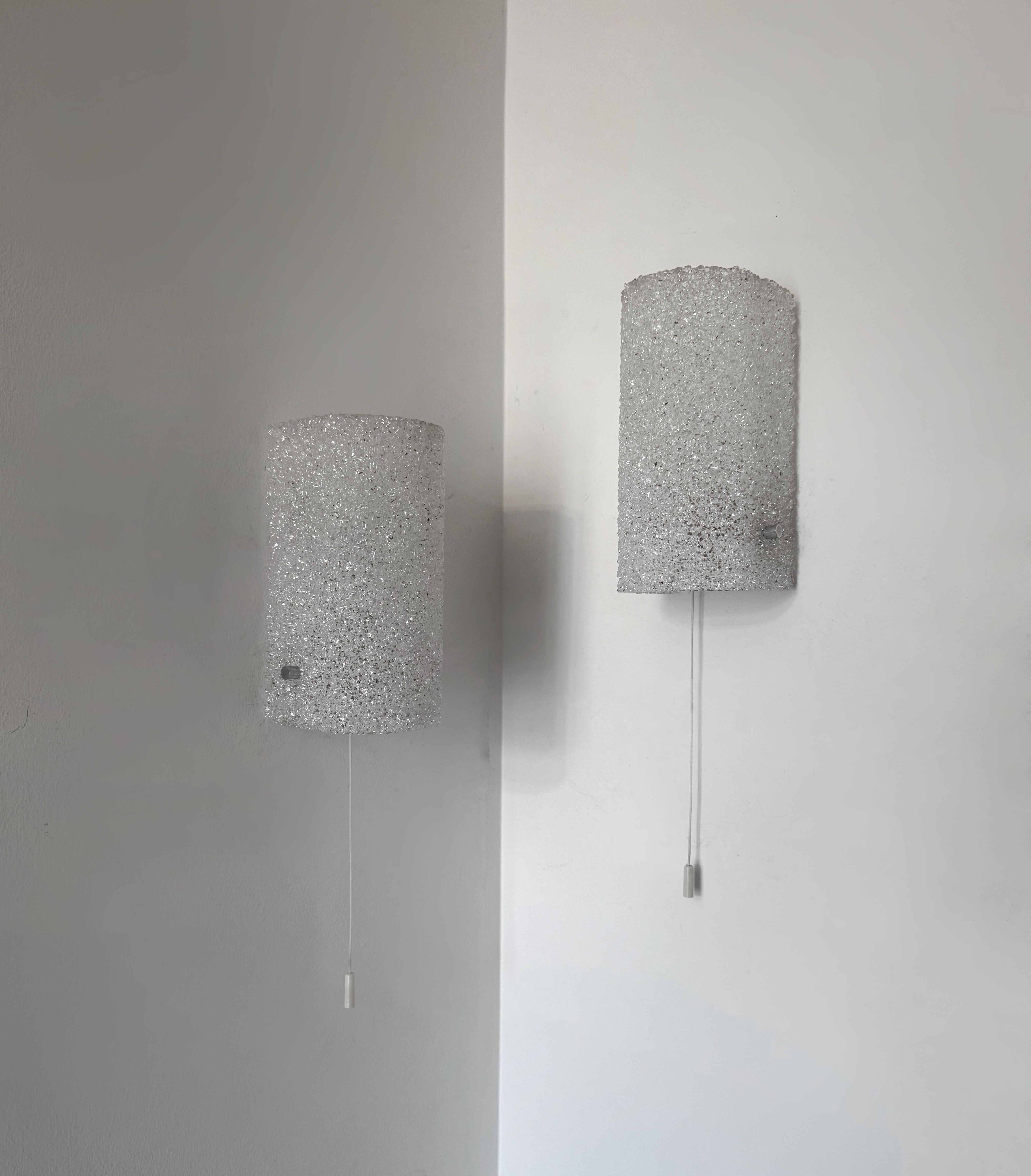 1970s Perspex wall lights