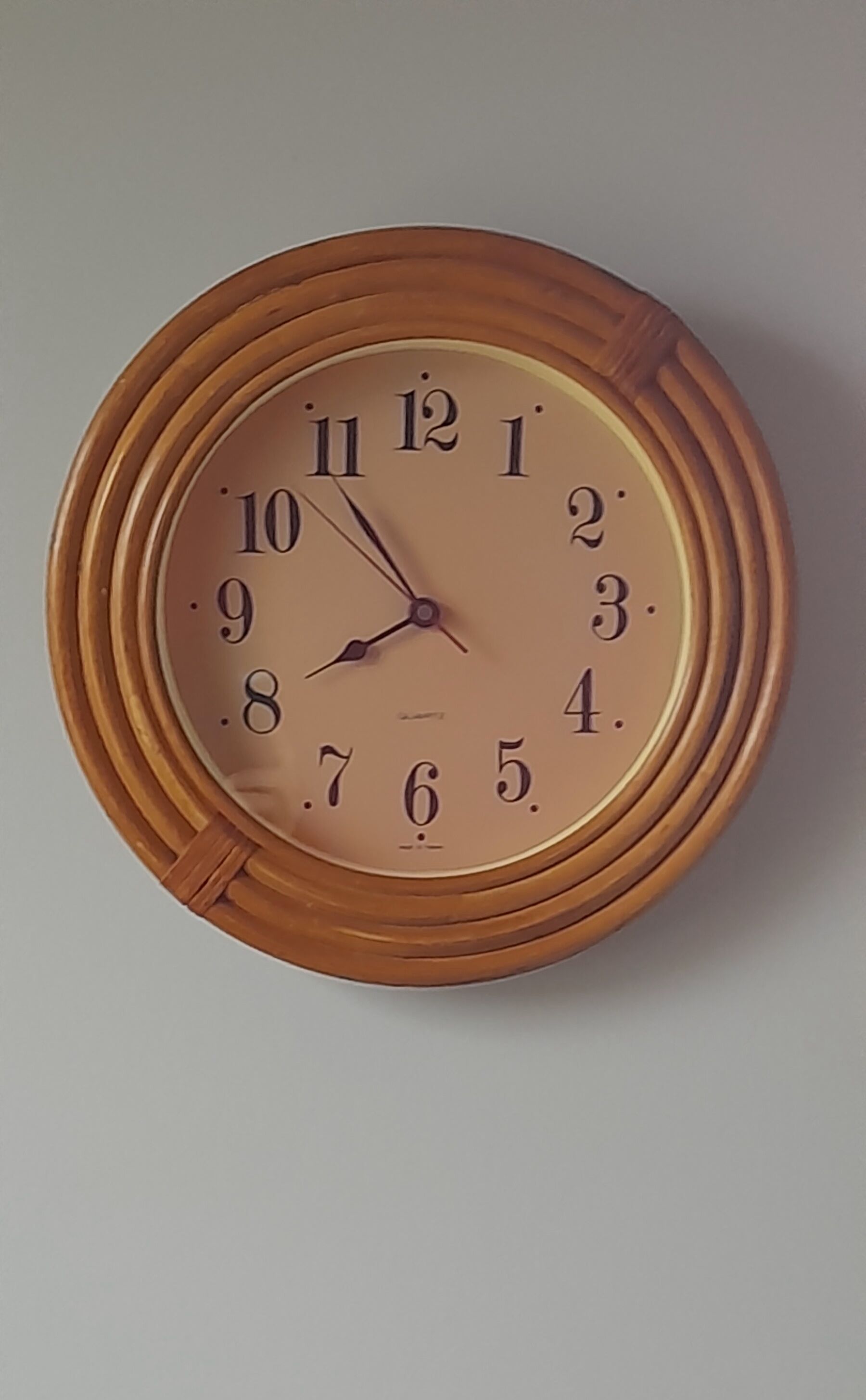 Rattan clock