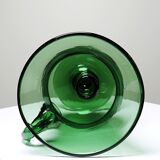 Large vintage green blown glass lantern, 1960s-70s.