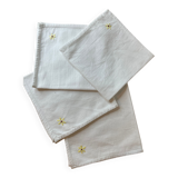 4 embroidered napkins