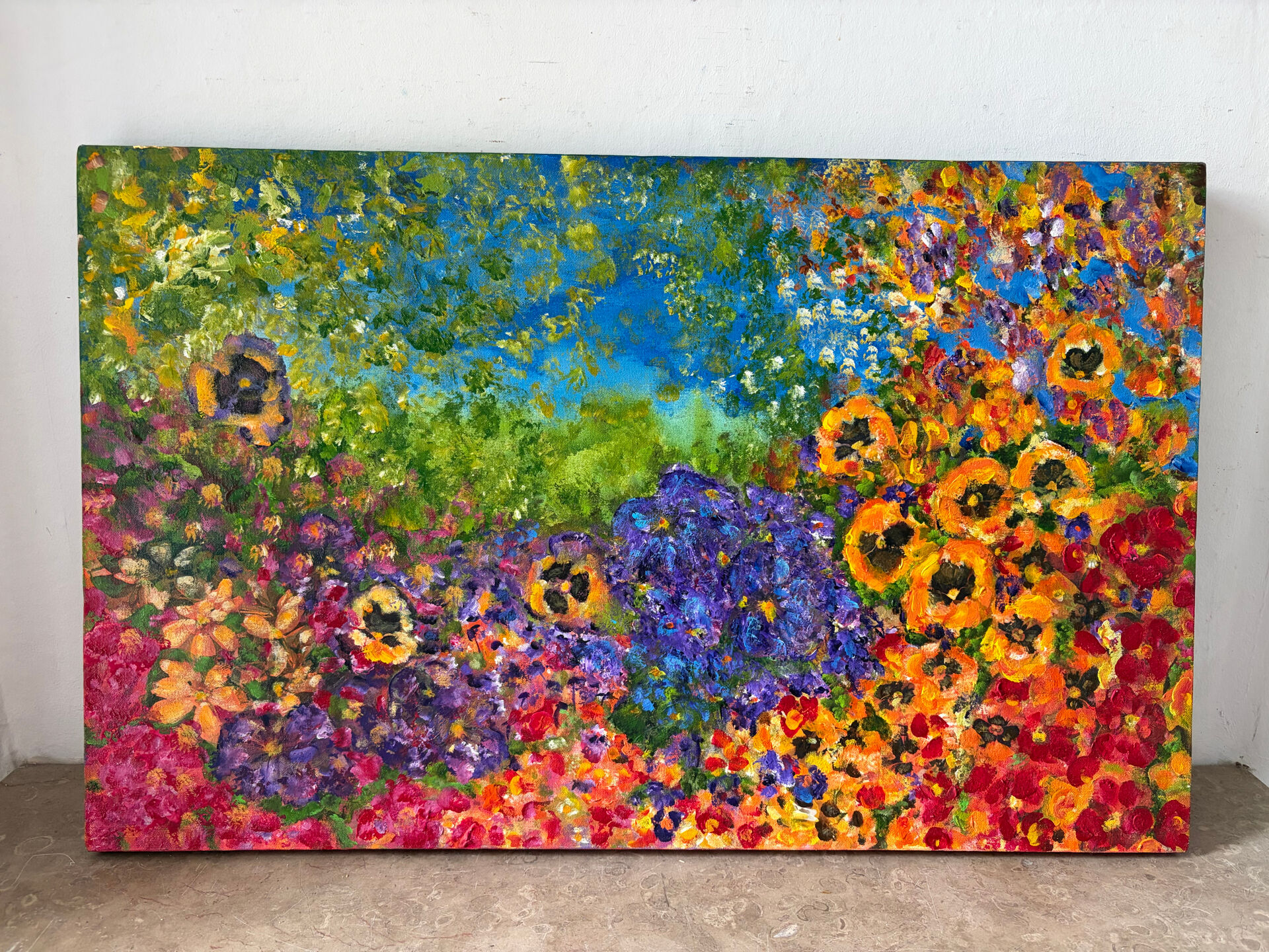 Garden of Thoughts, oil on canvas signed Regina Pecanha 2007