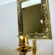 Vintage  Brass Wall mirrored Candle Sconce