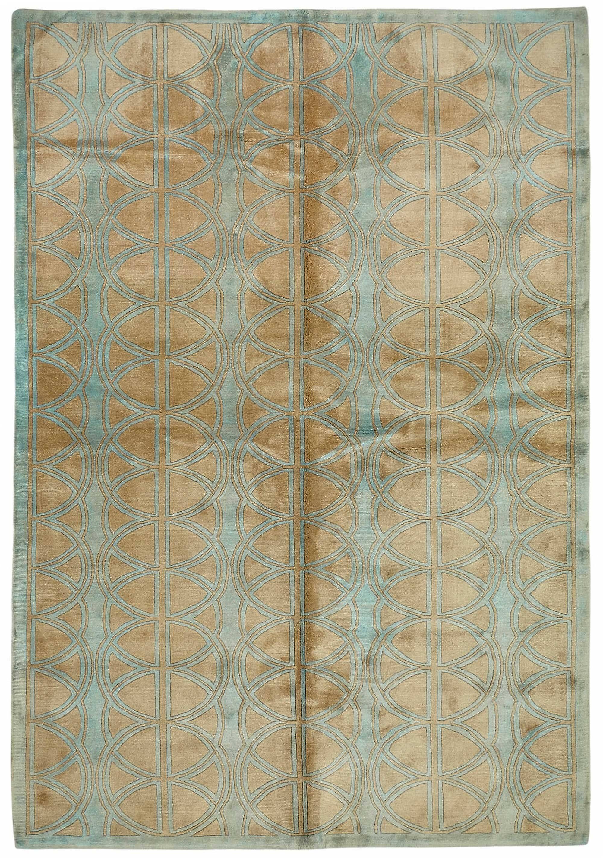 Turkish Handknotted Wool Oushak Rug 188 cm x 272 cm