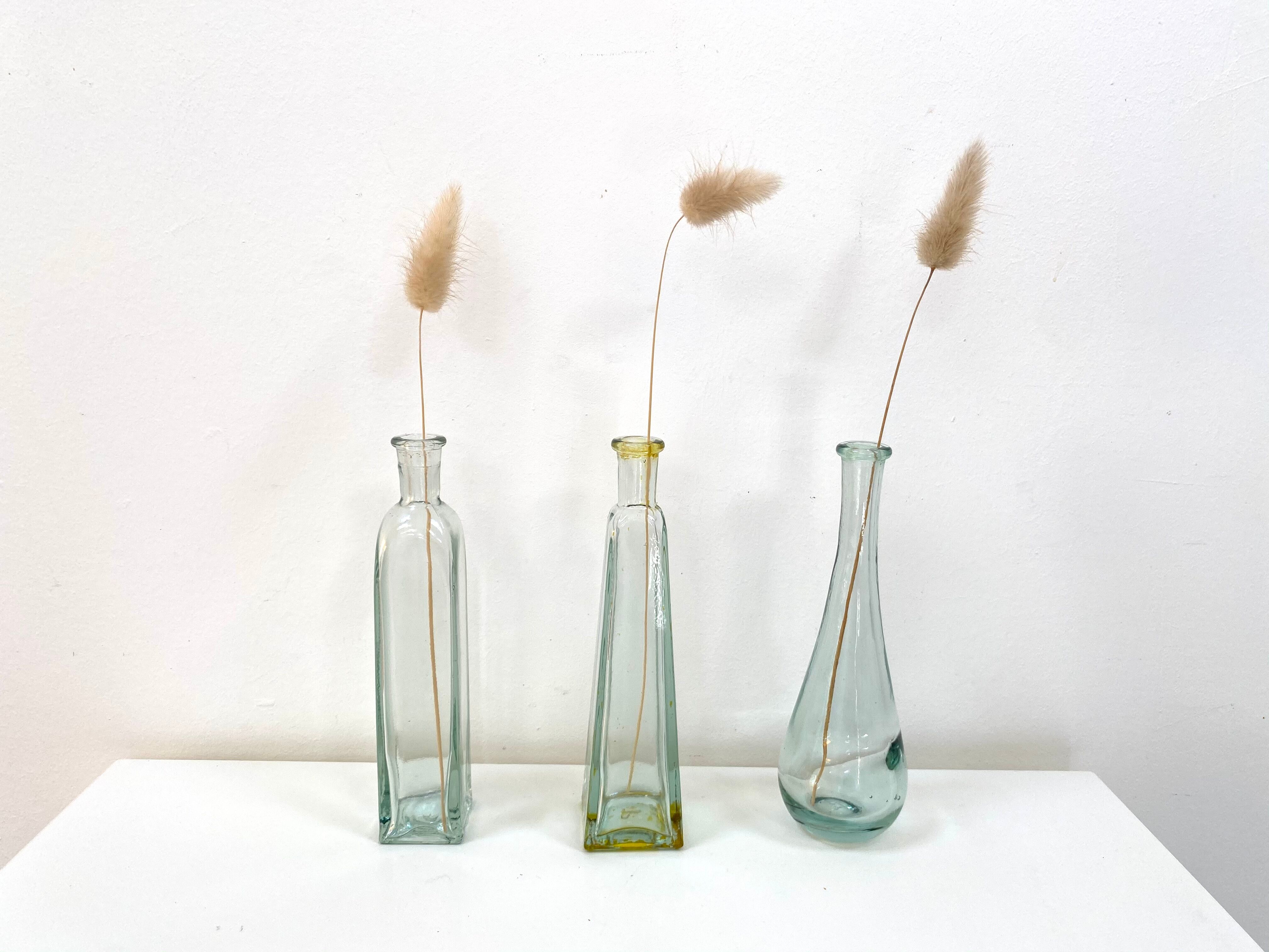 Set of 3 soliflores vase bottles
