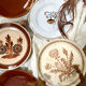 Mismatched antique plates
