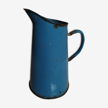 blue enamel vase