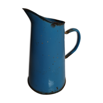 blue enamel vase