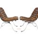 Set de 2 fauteuils scandinave en cuir "Ari", Arne Norell, Suède, 1960
