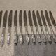 12 silver-plated metal lunch knives, SFAM silversmith, Russian handle, 16.9cm